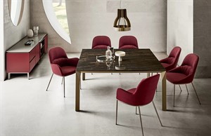 Bontempi Casa - Mirage Fixed Dining Table - 62in W 