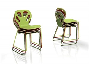 Maple - Stackable Chairs on Runners 